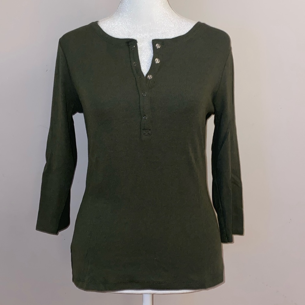 Rachel Zoe 3/4 Sleeve Henley